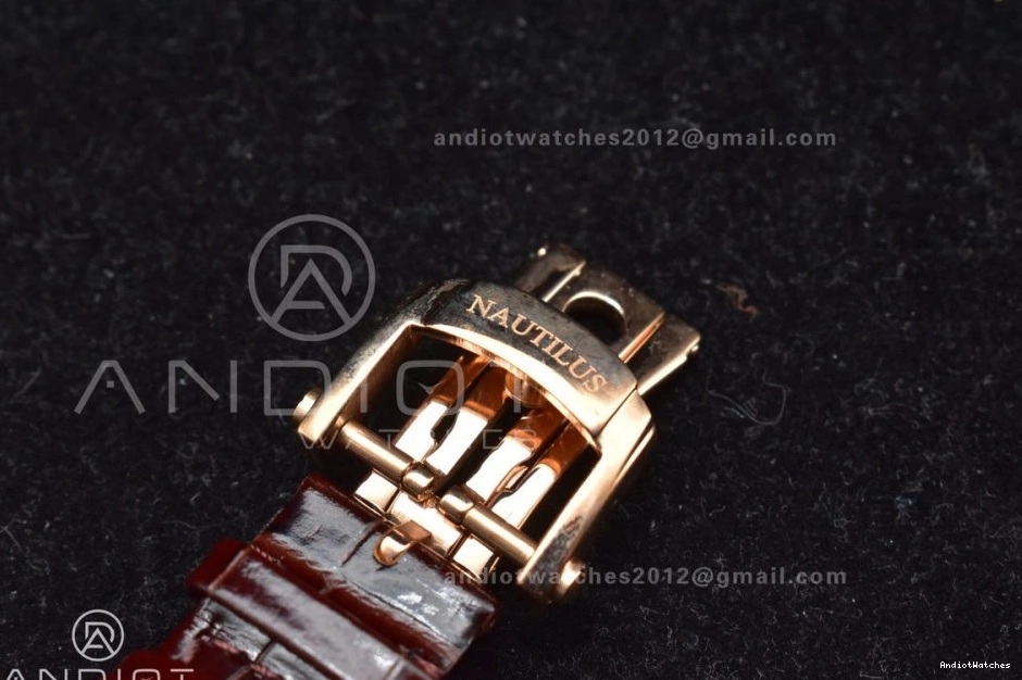 Edition Dial Brown Gray RG Croco 912 GRF on A23J Strap 5712 Nautilus SS Premium Best 0218